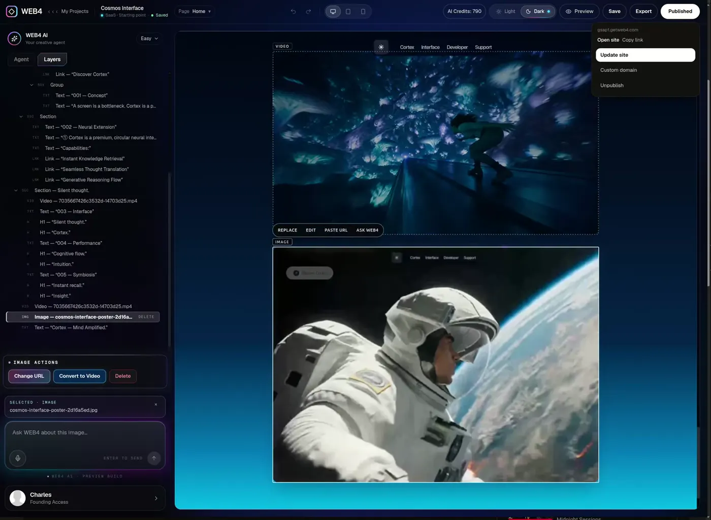 Cosmos Interface — built in WEB4