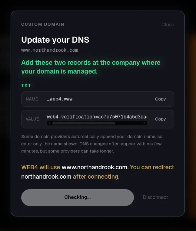Connect a client's domain
