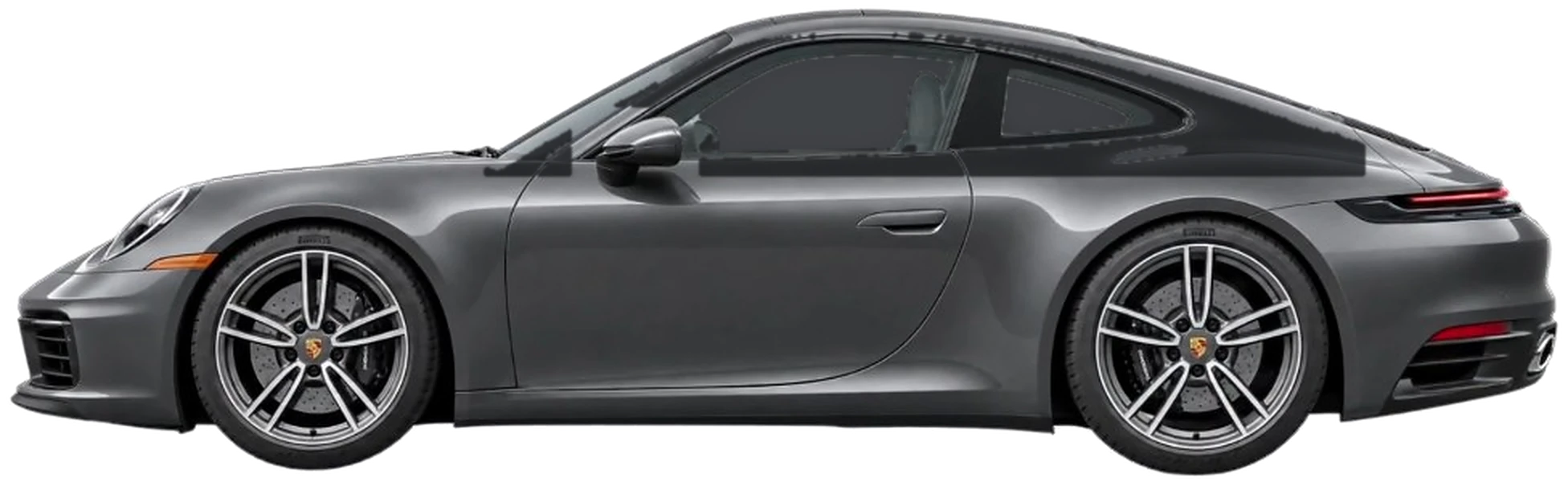 Porsche 911 Carrera in Agate Grey, side profile